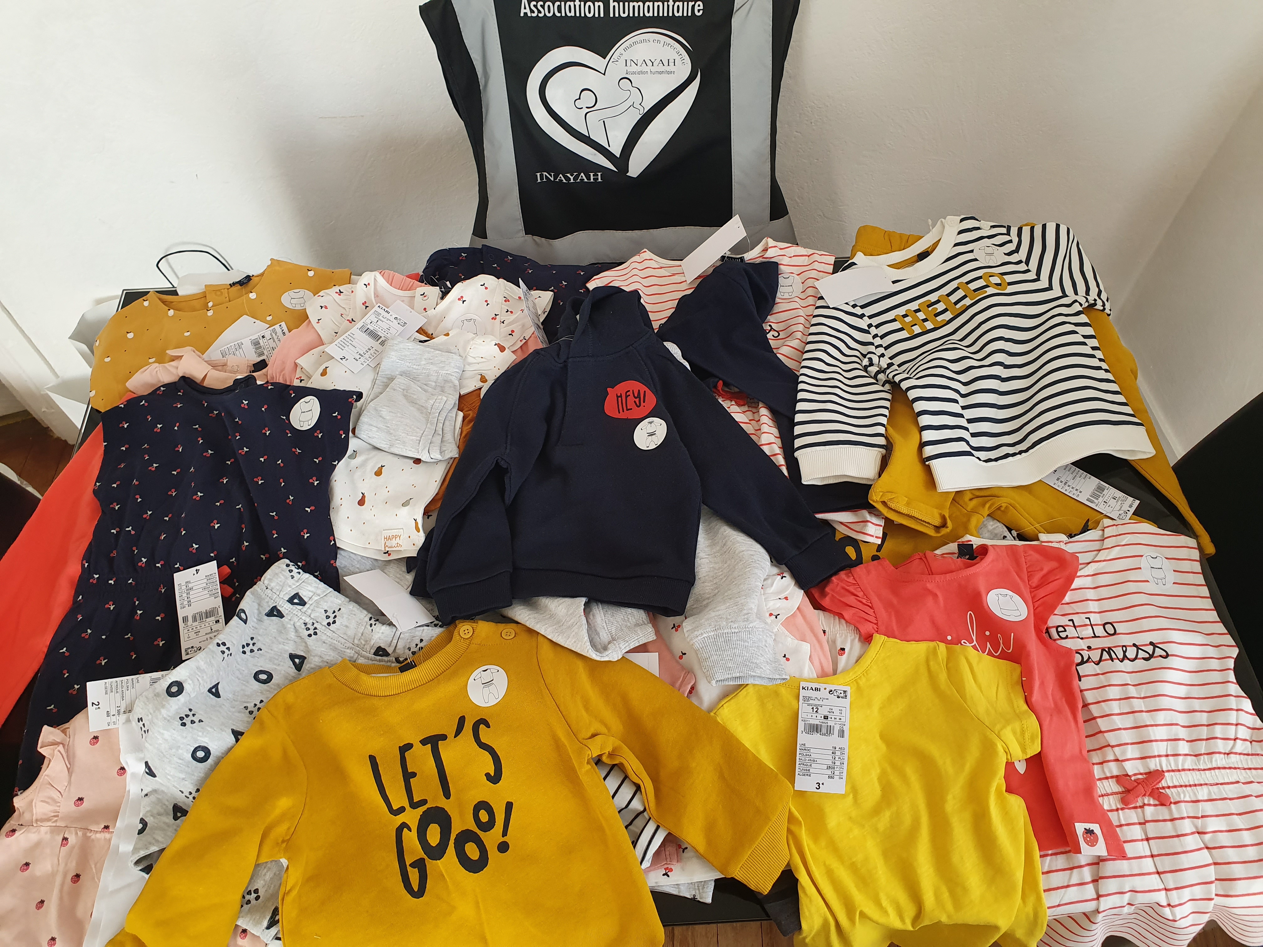 ACHAT DE VÊTEMENTS NEUFS POUR NOS BÉNÉFICIAIRES